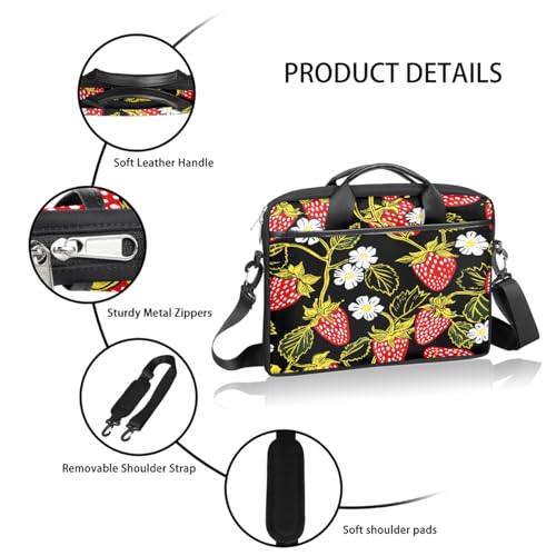 Bolso para laptop 15 pulgadas con diseño de fresas miniatura 4