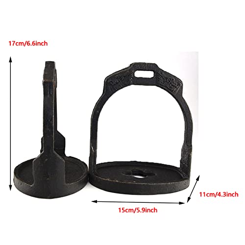 Verbreed en vergrote ijzeren stijgbeugels gietijzer verdikt en stevig zadelaccessoires Horse rijden Rijnmakingsveiligheid Comfort Breedte Ontwerp - Afbeelding 4