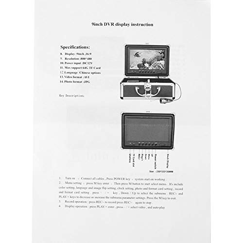 Kafuty 50m 7in LCD Pesca Subacquea Videocamera DVR...