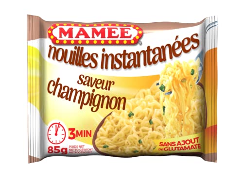 Mamee Nouilles instantanées, saveur champignon - Le sachet de 85g (Lot de 10)