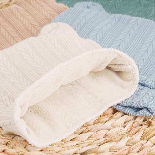 Image of BQUBO Newborn Baby Hats Bear Ears and Mittens Sets Preemie Caps Baby Boy Girl Infant Hospital Beanie for 0-3 Months
