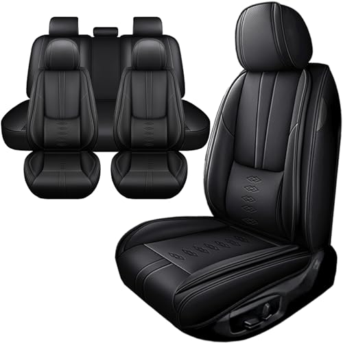 Image of Car Seat Covers for Neon,for Dodge Neon 2000-2005,Leather Full Set Seat Covers,Airbag-Compatible Car Seat Protectors,Waterproof Seat Cover for Cars(Black,5PCS Only)