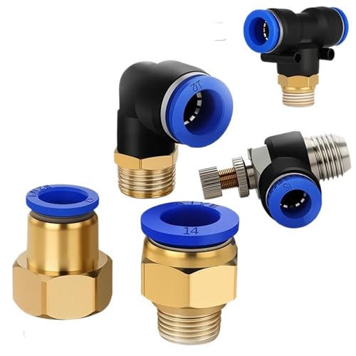 Rácor rápido de 8mm para automatización neumática y conexión de cilindros de aire 1/8