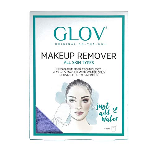 GLOV On The Go, Desmaquillante Facial, Limpiador Facial solo con Agua, Paño Demaquillante Riutilizable hasta 3 meses, Toallita Limpiador de Maquillaje Solo Con Agua
