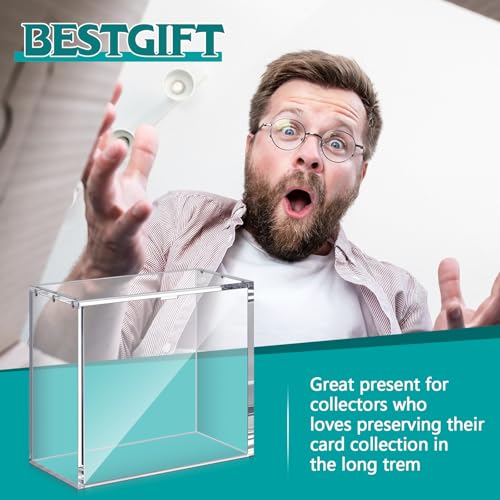 Image of Cinnvoice 1 Pcs Acrylic Magnetic Case Booster Box Protective Case Stackable 4mm Thick Magnetic Closure Gifts for Collectors, Cards Not Included (Compatible with Etb)