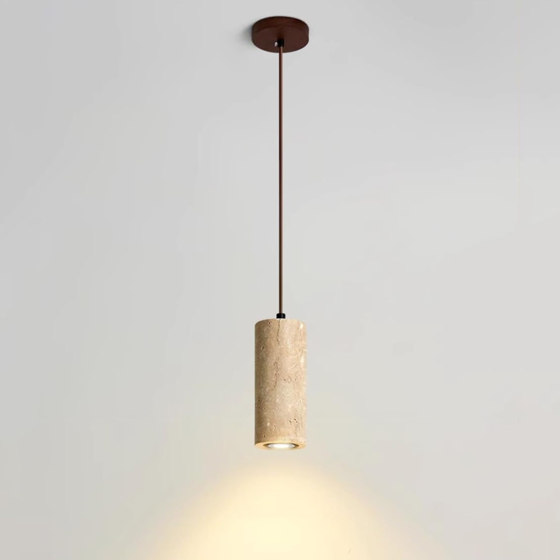 Lámpara colgante de tubo largo de piedra negra, barra de luz, mini lámparas lineales para isla de cocina, lámpara colgante de techo individual, lámpara vintage de mediados de siglo para comedo