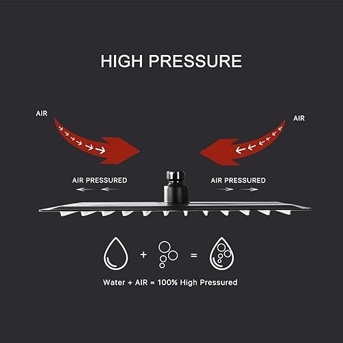 Miniatura 18 de Sistema de ducha de níquel cepillado para baño, cabezal de ducha de lluvia de 12 pulgadas, montaje de techo con ducha de lujo de mano de alta Níquel