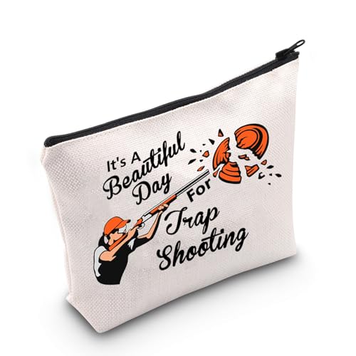 JNIAP Trap Shooter Gift It's A Beautiful Day For Trap Shooting Cosmetic Bag Shooting Lovers Gift (Trap Shooting Bag)