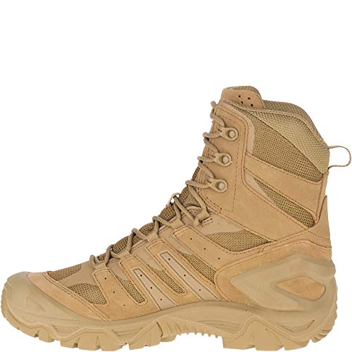 Merrell Merrell Strongfield Tactical 8" Waterproof Unisex Boots, Dark Coyote, 4.5