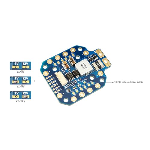 PDB-Hex 12S Placa Distribución de Energía con BEC Triple Voltaje 30.5 y 20mm 6