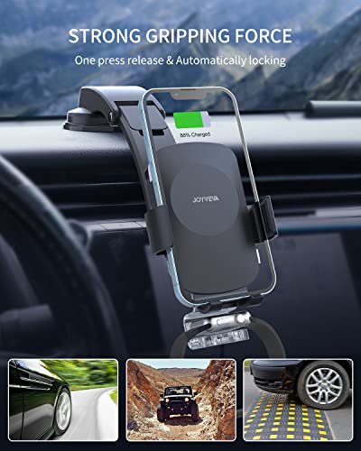 Joyveva 3 In 1 Wireless Car Charger For Iphone/Apple Watch/Airpods, Auto-Clamping Car Charging Mount, Car Phone Holder Charger For Iphone14/13/12/11/X/8, Apple Watch 8/7/6/5/4/3/2/Se, Airpods Pro 2/2 #TOP1