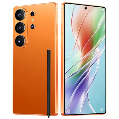 MTGud Teléfono Inteligente 4G, Pantalla HD de 6,6 Pulgadas, 4GB+32GB Ampliable hasta 256GB, cámara 13MP+21MP, Android 12, desbloqueo Facial/WiFi/GPS/OTG USB/lápiz táctil Integrado (Orange)