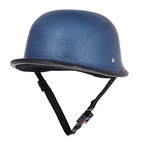 Image of Sage Square German Multipurpose Half Helmet (Blue Glossy) (Non-Motorized)