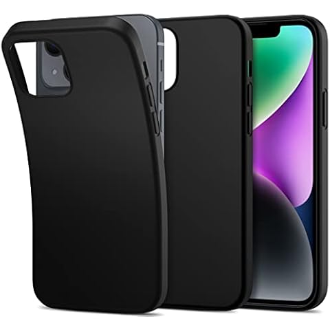 Aeska TPU for iPhone 14 Case, Ultra [Slim Thin] Flexible Flexible Matte Black TPU Scratch Resistant Gel Rubber Soft Silicone Protective Phone Case Cover for iPhone 14 6.1-inch (Black) Cover