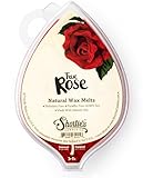 Shortie's Candle Company True Rose Soy Wax Melts - Natural - Made with 100% Soy and Essential Fragrance Oils - Phthalate & Paraffin Free, Vegan, Non-Toxic