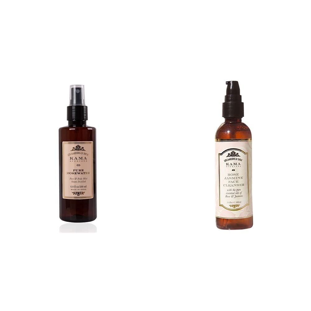 Kama Ayurveda Pure Rose Water Face and Body Mist, 6.7 Fl Oz & Kama Ayurveda Rose and Jasmine Face Cleanser with the Pure Essential Oils of Rose and Jasmine, 100ml-picture-39