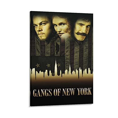 ZZXCHG Imprimir En Lienzo 30x50cm Gangs of New York Epic Historical Drama Film classico Poster Decorativo su tela da parete Soggiorno camera da letto Pittura Senza Cornice