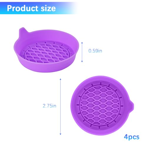 Set 4 portavasos para carro en silicona morado miniatura 2
