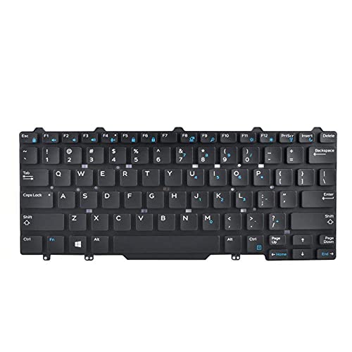 Clavier Dell Latitude E5450 E7450 US sans pointeur ni cadre pour remplacement de portable