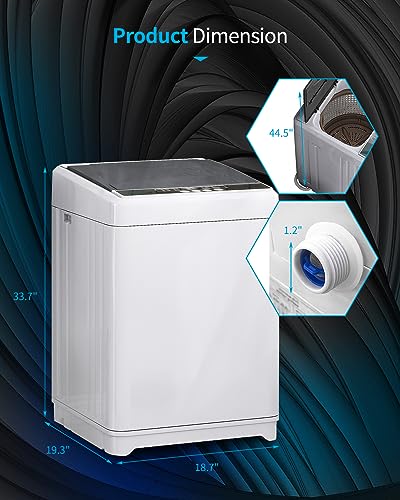 Tabu 41003/4 Portable Washer And Dryer Combo, 17.6Lbs Full-Automatic Washing Machine With 10 Washing Programs And Drain Pump & 13Lbs Compact Dryer With Stainless Steel Inner Tub thumb #4