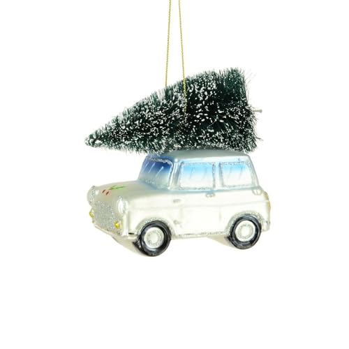FloristryWarehouse Klassisches Mini-Auto mit Weihnachtsbaum zum...