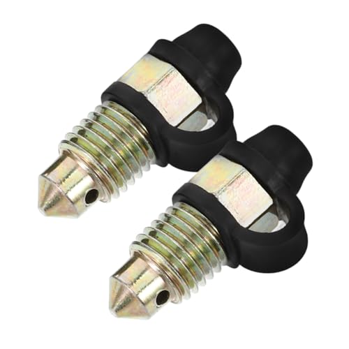 ULTECHNOVO 2pcs Motorcycle Brake Bleeder Screws M10 Size Grease Fitting Caps for Motorcycle and Car
