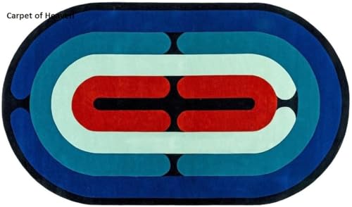 Image of Irregular Shape Handmade Woolen Carpet Multi Colour Size 10x14 feet
