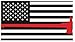 RedLine American AXE Flags Thin 3M Vinyl Reflective Decal, Black, White & Red Flag Sticker Honoring the Courage of Our Firefighters, EMT & Paramedics