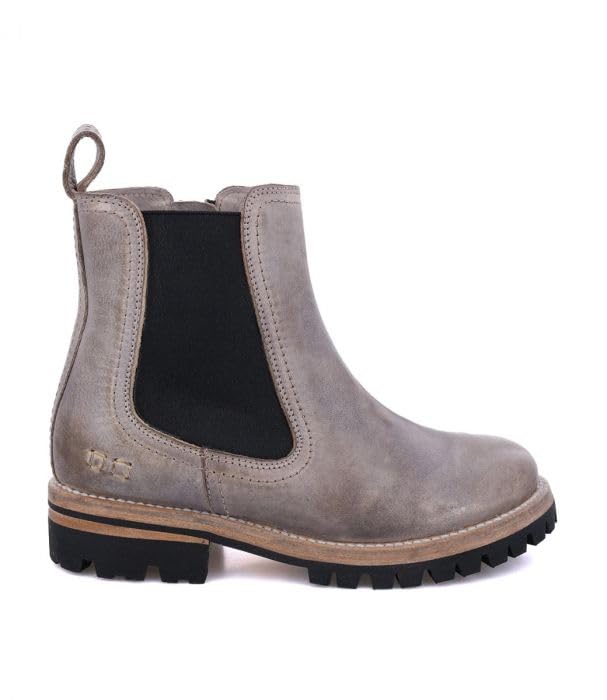 Bed stu Kiefra Chelsea Ankle Boots Classic Pull on Style with Elastic Side Panels Rugged Lug Sole