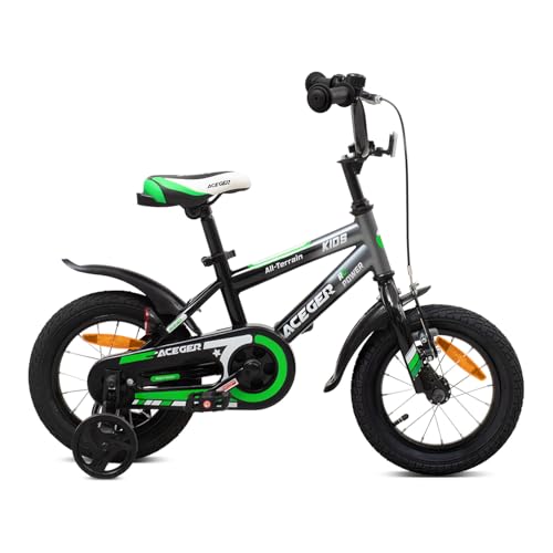 Image of ACEGER Simon Kids Bike for Boys Girls Toddlers, Unisex for Aged 3-13 Years, 12 14 16 18 Inch Children Bicycle with Training Wheels, 20 Inch Bike with Kickstand