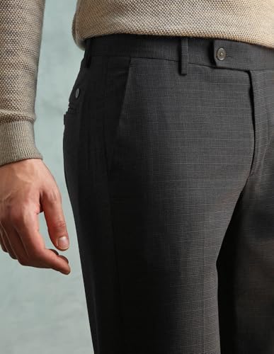 Image of Arrow Men's Tapered fit Textured Trousers