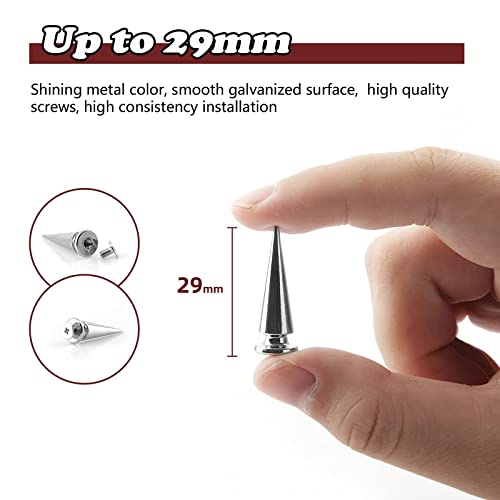 Camxtool 231023 270 Sets Punk Spikes, Camxtool Spikes For Clothing, 12 Sizes Studs And Spikes Kit Cone Spikes Leather Rivets Gothic Screw Back Studs thumb #2