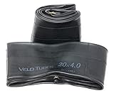 VeloTubes 20 x 4.0 33mm Schrader (Auto) Valve, Durable Butyl Rubber Fat Bike Inner Tube, Bicycle Inner Tube for Bike Tire (Pack of 2)