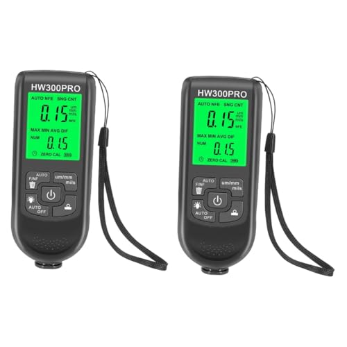 VILLFUL 2pcs Automotive Coating Thickness Gauge Paint Film Meter Digital Paint Depth Gauge for Car Detailing