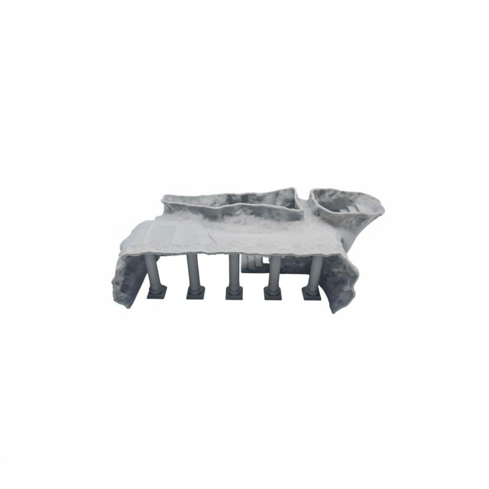 Roman Column Aquatic Tunnel Freshwater and Saltwater Safe Aquatic Habitat Cave Tunnel Underground Aquatic Habitat Cave, Gray, S|Pet Supplies | Fish & Aquariums | Decorations-image-36