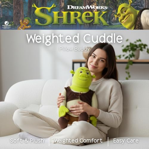 Image of Franco Calm Shrek Orge Bedding Super Soft Plush Calming 3Lb Weighted Cuddle Pillow Buddy, Comfort Pillow (Officially Licensed Product)