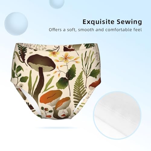 Nature Autumn Forest Mushroom Girls' Underwear Soft Cotton Little Girls Panties Comfort Briefs3