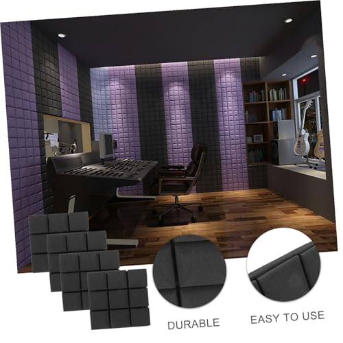 SHOWERORO 4pcs Paneles Acústicos de Espuma para Aislamiento Sonoro para Estudios de Grabación Oficinas Estudios en Casa miniatura 4