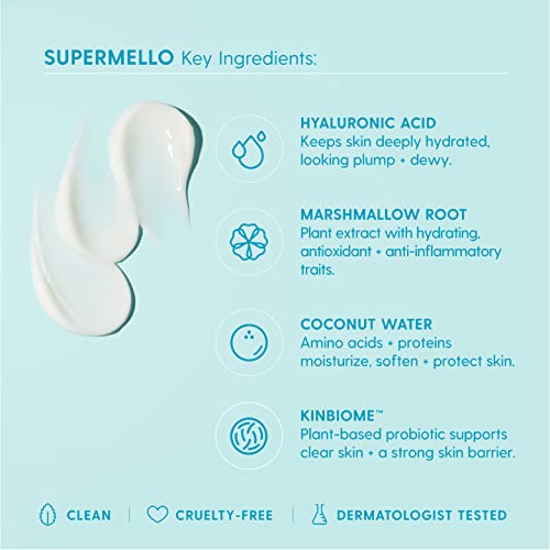Kinship Supermello Hyaluronic Gel Cream - Marshmallow Root Face Moisturizer For All Skin Types - Redness Reducing (1.75 Oz) #TOP2