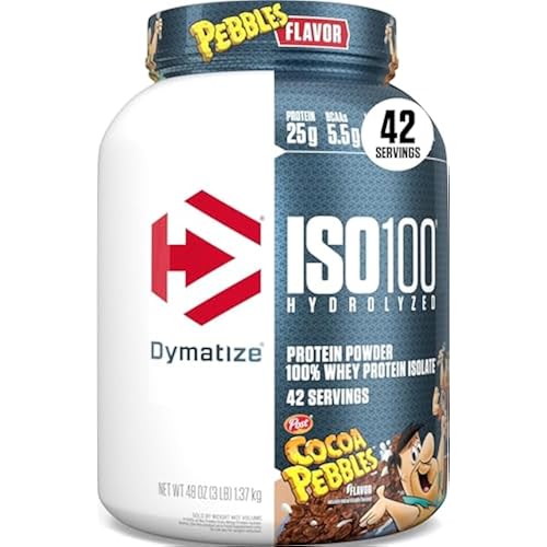 Dymatize ISO100 Protein Powder, 100% Whey Isolate, Cocoa Pebbles