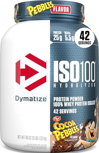 Dymatize ISO100 Protein Powder, 100% Whey Isolate, Cocoa Pebbles