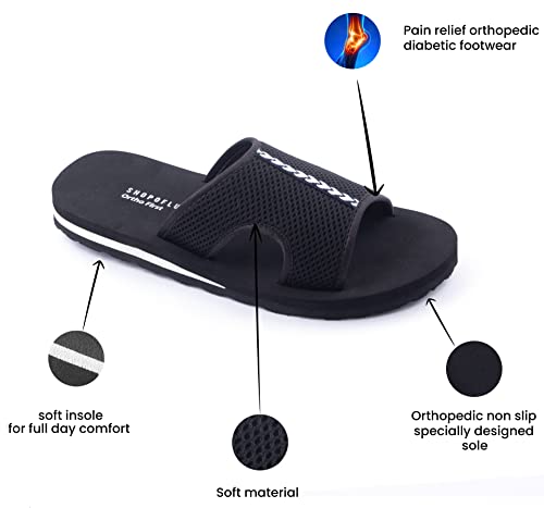Image of SHOPOFLUX Ortho First Slider Slippers for Men | Orthopaedic Doctor Chappal Flip-Flop Footwear and House Slippers for Gent's and Boy's