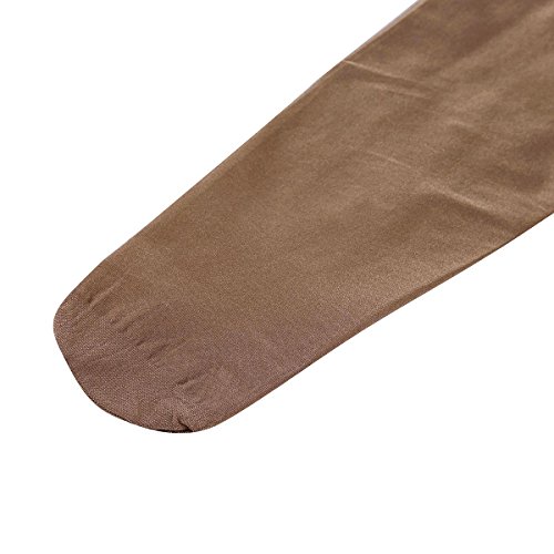 Image of ranrann Women's Ultra Shimmery Stretch 70D Thickness Footed High Waist Silk Stockings Pantyhose Tights