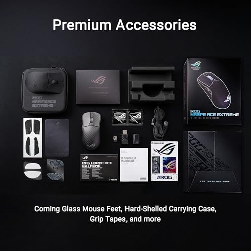 ROG Harpe Ace Extreme - Mouse da Gioco Senza Fili, Sensore ROG Aimpoint da 42.000 DPI, Connettività Trimode, Cinque Pulsanti Programmabili con Aim Lab Settings Optimizer, Ultra Leggero da 47 g, Nero - Mouse gaming - Immagine 7
