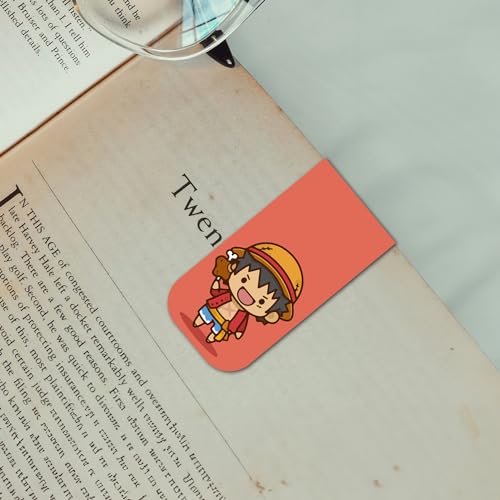 Image of Anime Bookmarks Chibi - Set of 9 Magnetic Bookmarks | Best Gift for Readers, Book Enthusiast & Fans | Fridge Magnets (One Piece Chibi)