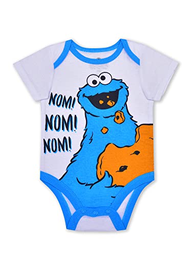 Sesame Street Cookie Monster Baby Boys Bodysuit and Pants Set for Newborn and Infant2