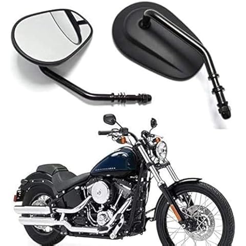 Motobiker M8 Side Mirrors Compatible with Harley Sportster XL 883 1200 Road King V-Rod Street Glide Electra Glide Dyna Softail 1982-2020 2021 2022 Cover