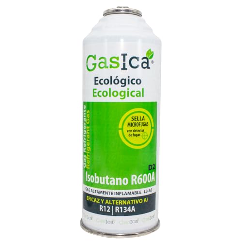 Gasica D2 226g. Bombona Refrigerante Orgánico Ecológico Sustituto del R12 y R134A para Recarga de Aire Acondicionado Coche y Neveras