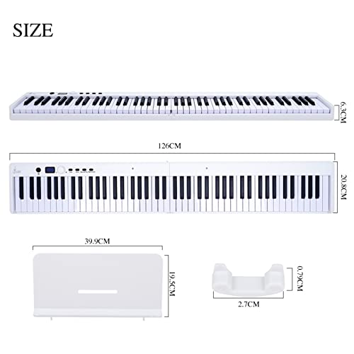 Piano Électroniques Pliable Organe Électronique Pliante De 88 Touches avec 128 Timbres Bluetooth Portable Et Facile À… - Les Beatles, Paul McCartney, John Lennon, RIngo Starr, George Harrison Piano Électroniques Pliable Organe Électronique Pliante De 88 Touches avec 128 Timbres Bluetooth Portable Et Facile À… – Image 8