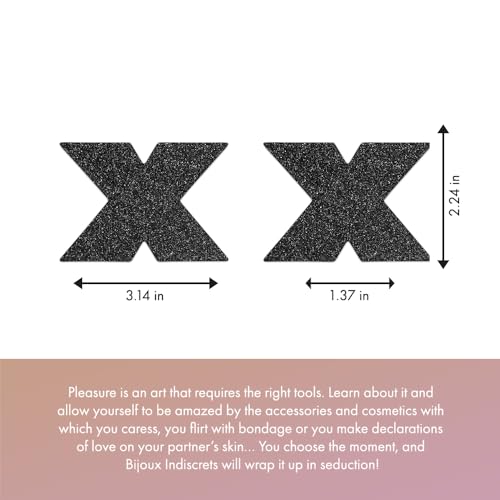Image of Bijoux Indiscrets FLASH Pasties - Glitter Reusable Nipple Covers for Women - Self-Adhesive Body Jewelry for Any Occasion